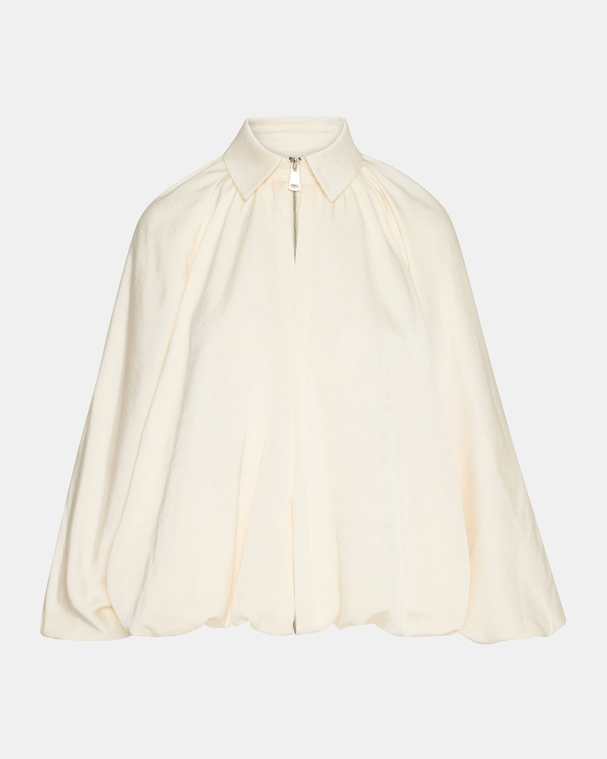 ASPEN Cream Long-Sleeved Zip-Up Puffed Bomber Women's Jacket | Steve Madden Discount