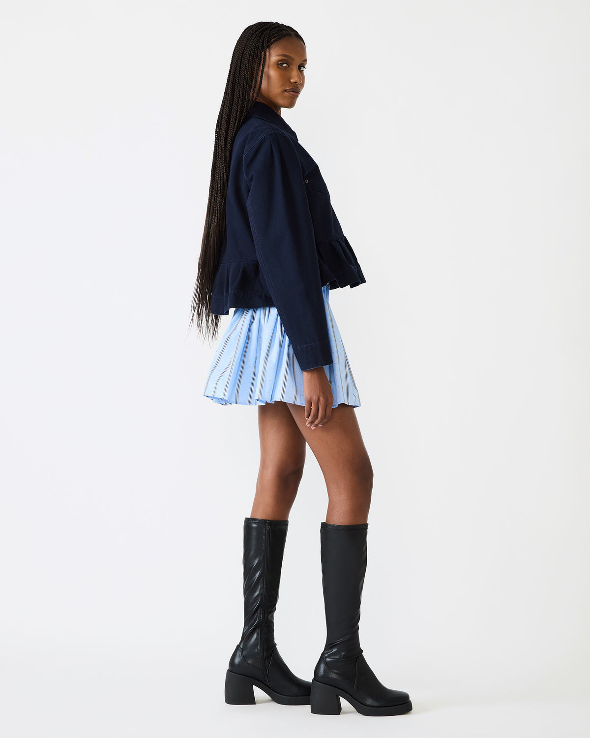 SLOAN Midnight Sky Long-Sleeved Zip-Up Women's Jacket | Steve Madden Special Offer