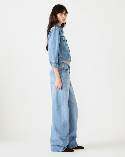 RALEIGH Forever Blue Long-Sleeved Button-Up Denim Women's Jacket | Steve Madden Top Pick