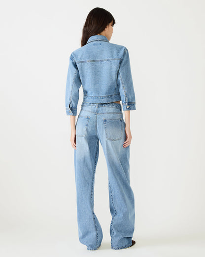 RALEIGH Forever Blue Long-Sleeved Button-Up Denim Women's Jacket | Steve Madden Top Pick