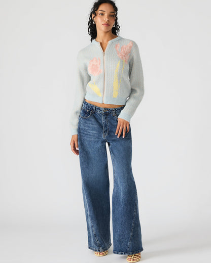 JENA Multi Long-Sleeved Zip-Up Women's Sweater Jacket | Steve Madden Customer Favorite