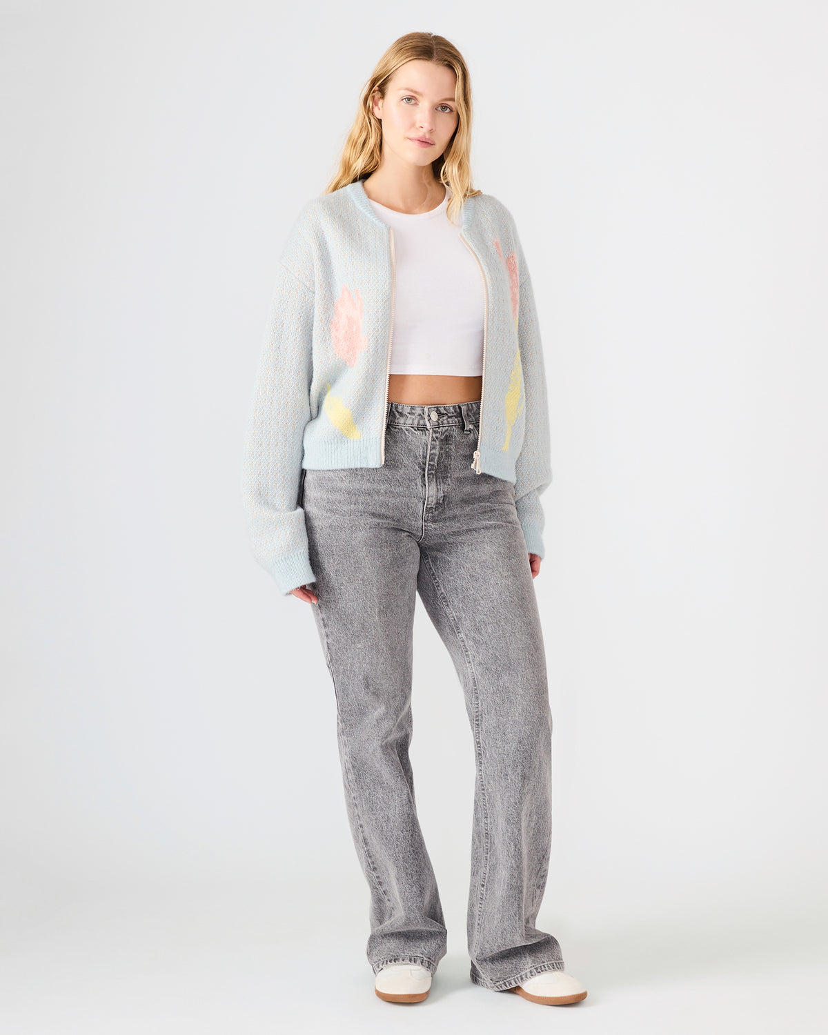 JENA Multi Long-Sleeved Zip-Up Women's Sweater Jacket | Steve Madden Customer Favorite