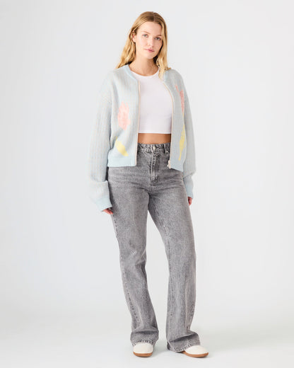 JENA Multi Long-Sleeved Zip-Up Women's Sweater Jacket | Steve Madden Customer Favorite