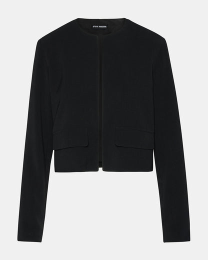 SERENEA Black Women's Long-Sleeved Open-Front Blazer | Steve Madden Everyday