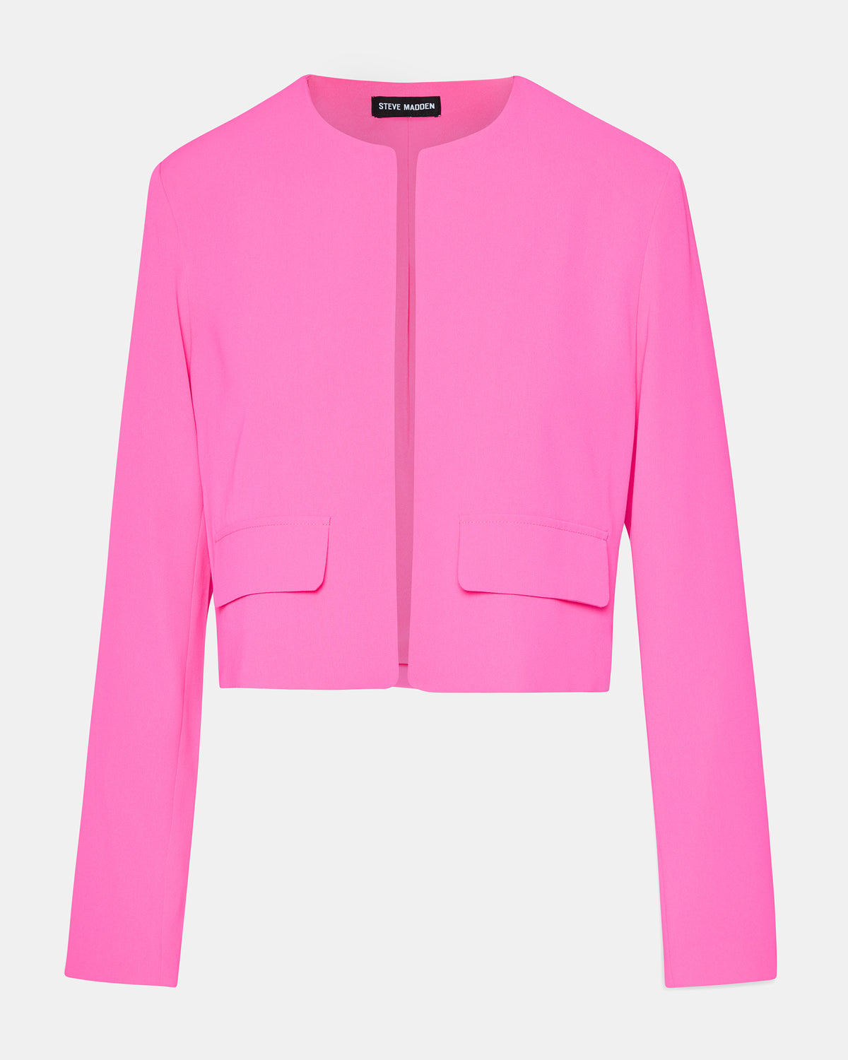 SERENEA Hot Pink Women's Long-Sleeved Open-Front Blazer | Steve Madden Smart Buy