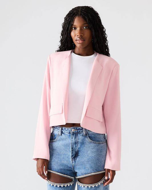SERENEA Powder Puff Women's Long-Sleeved Open-Front Blazer | Steve Madden Latest