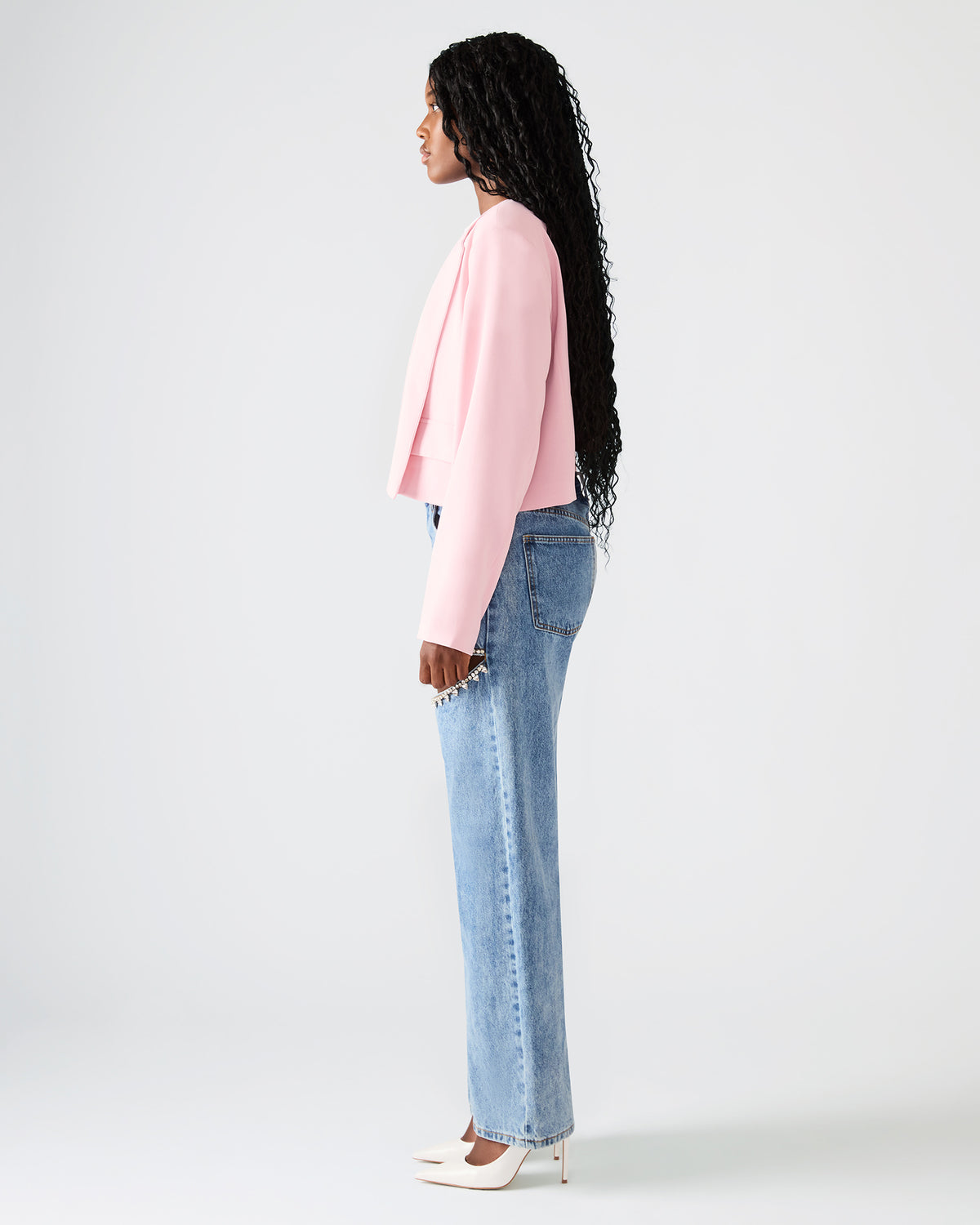 SERENEA Powder Puff Women's Long-Sleeved Open-Front Blazer | Steve Madden Latest