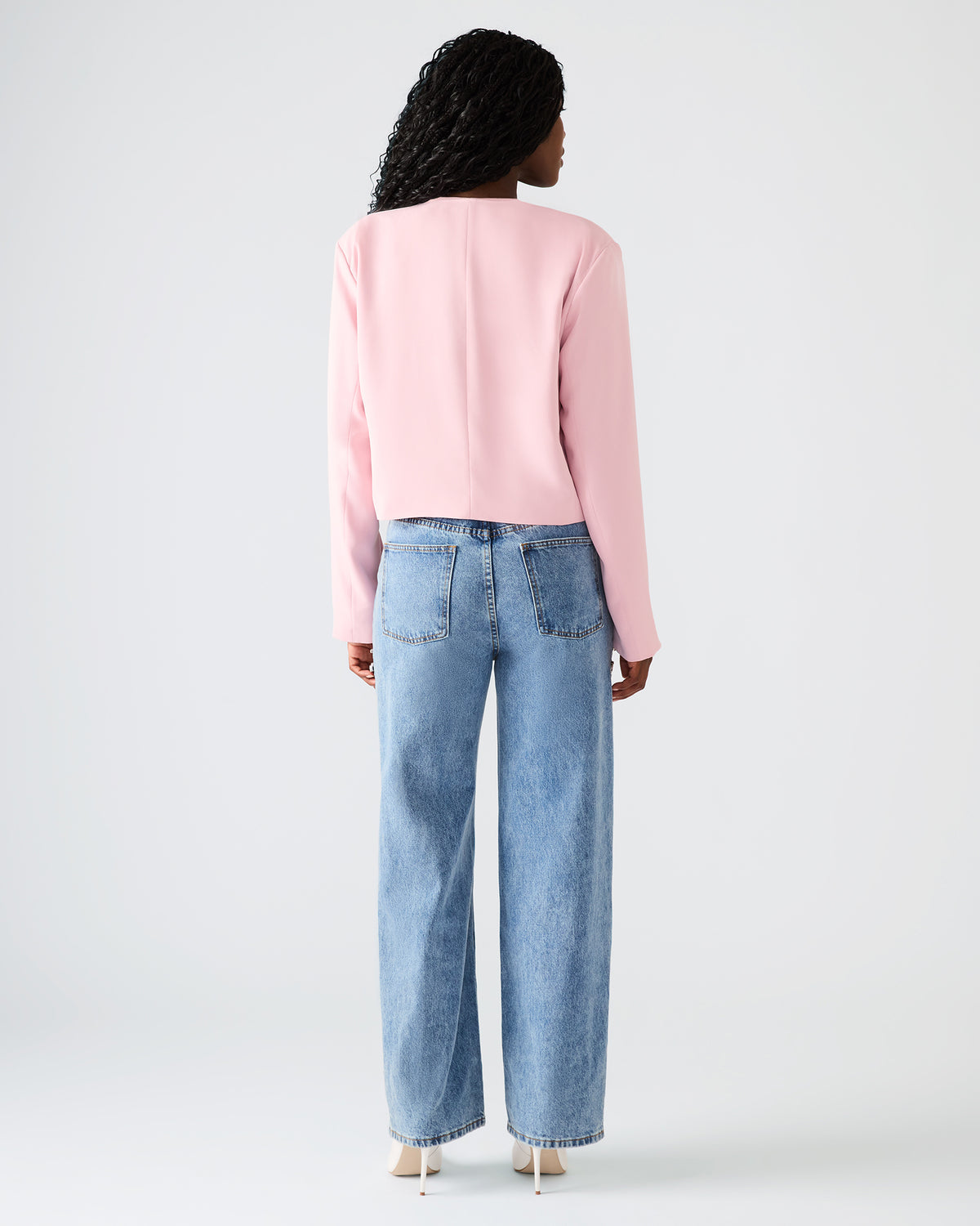SERENEA Powder Puff Women's Long-Sleeved Open-Front Blazer | Steve Madden Latest