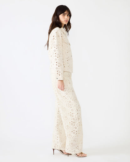 HENRIETTA Sea Mist Long-Sleeved Button-Up Eyelet Women's Jacket | Steve Madden Best Seller