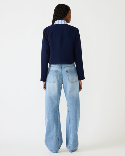 SERENEA Blazer Marine Long-Sleeved Open-Front Blazer | Steve Madden Premium