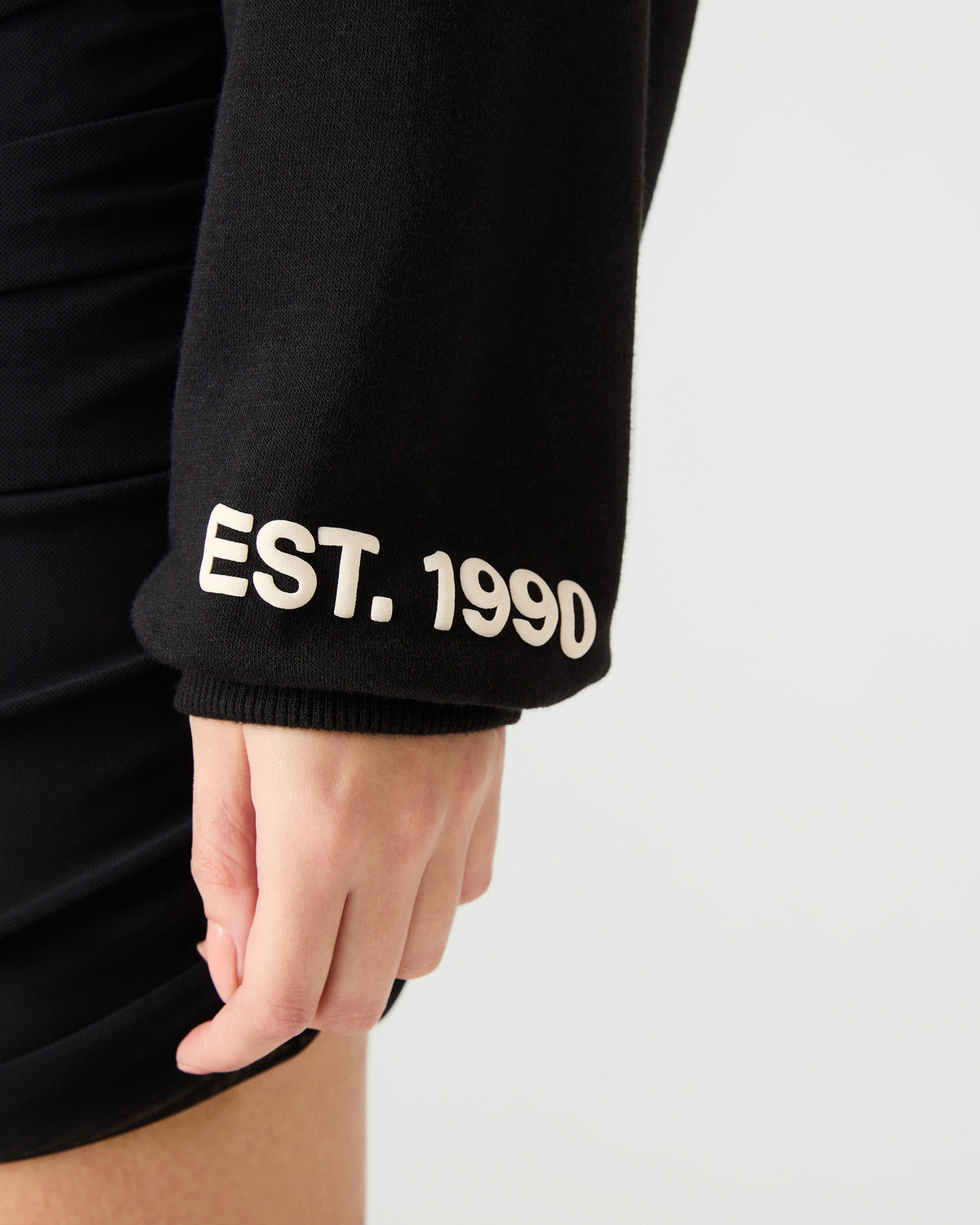 SM Black Logo Long-Sleeved Women's Hoodie | Steve Madden Featured