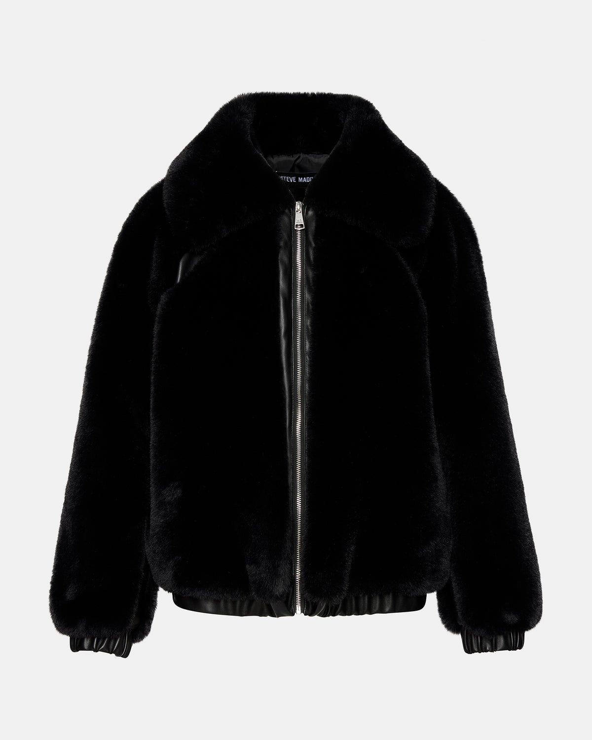 ZEPHRINE Jacket Black | Women's Long-Sleeved Furry Jacket | Steve Madden Best Price