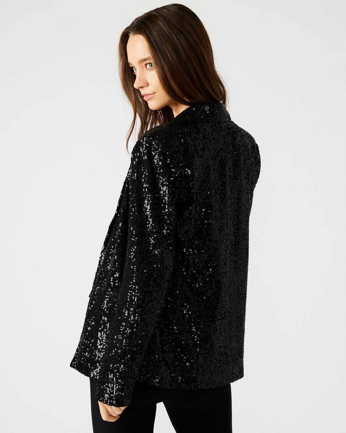 PAYTON Sequin Blazer Black | Women's Blazers | Steve Madden Hot Sale