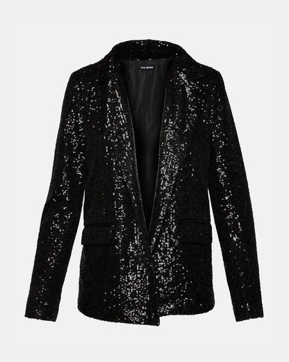 PAYTON Sequin Blazer Black | Women's Blazers | Steve Madden Hot Sale