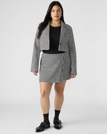 RUPI Blazer Black/White | Women's Cropped Tweed Blazer | Steve Madden Customer Favorite