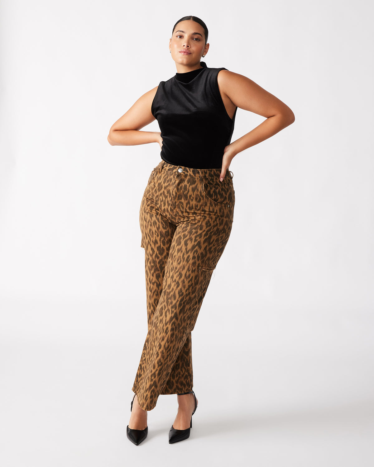 NIKOLA Black Women's Mock Neck Velvet Bodysuit | Steve Madden Everyday