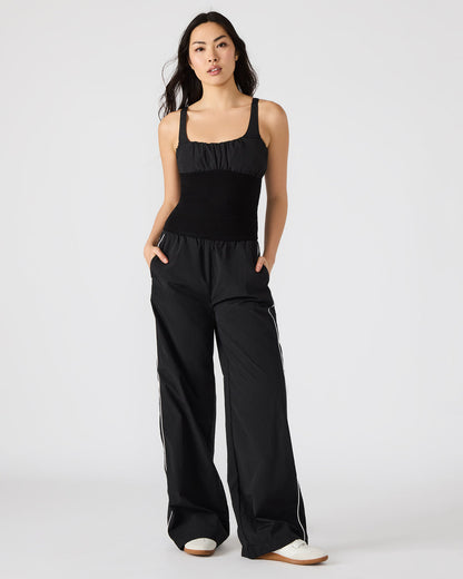 LUANA Black Pull-Over Ruched Tank Top | Steve Madden Featured