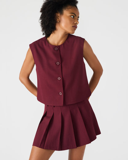 ALESSA Wine Button-Up Women's Top | Steve Madden Featured