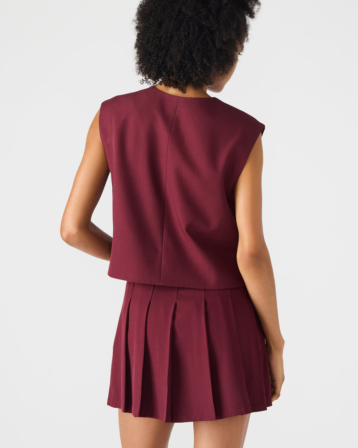 ALESSA Wine Button-Up Women's Top | Steve Madden Featured