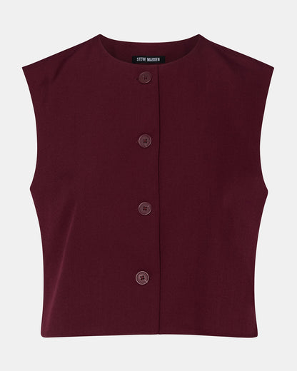 ALESSA Wine Button-Up Women's Top | Steve Madden Featured