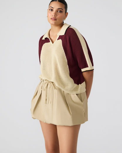 AXON Multi Short-Sleeved Knit Sweater Women's Top | Steve Madden New