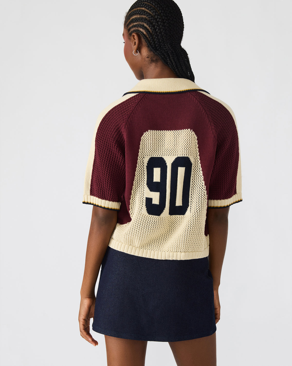 AXON Multi Short-Sleeved Knit Sweater Women's Top | Steve Madden New