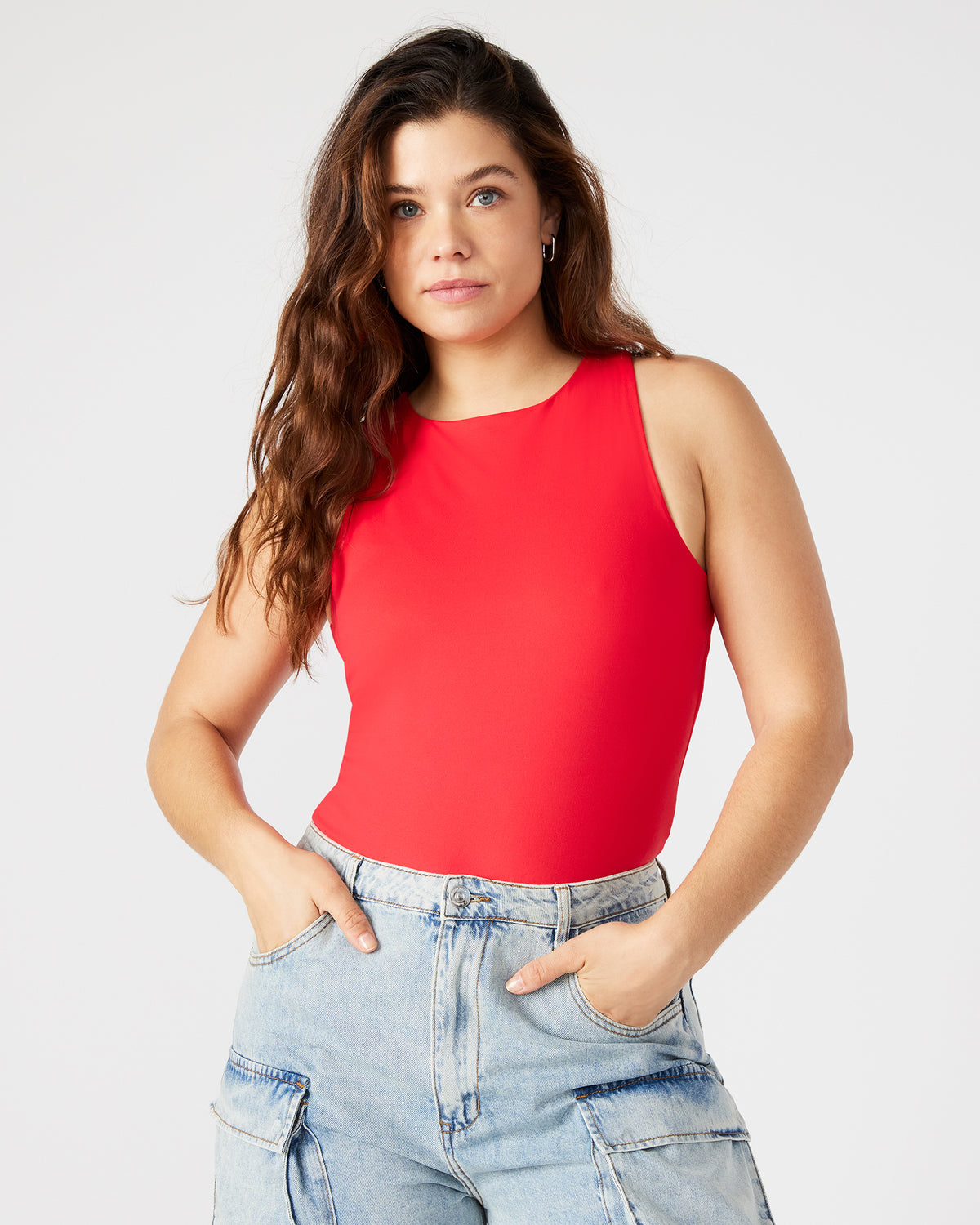 NICO Red Women's Contour Stretch Bodysuit | Steve Madden Hot Sale