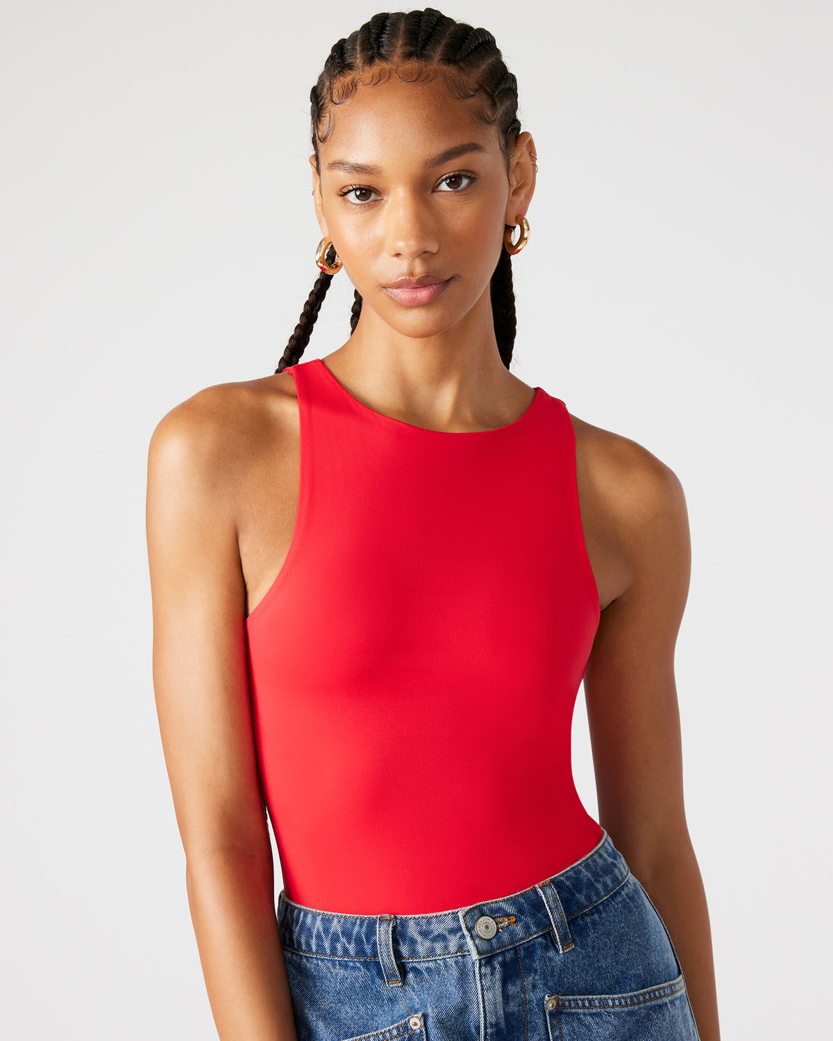 NICO Red Women's Contour Stretch Bodysuit | Steve Madden Hot Sale