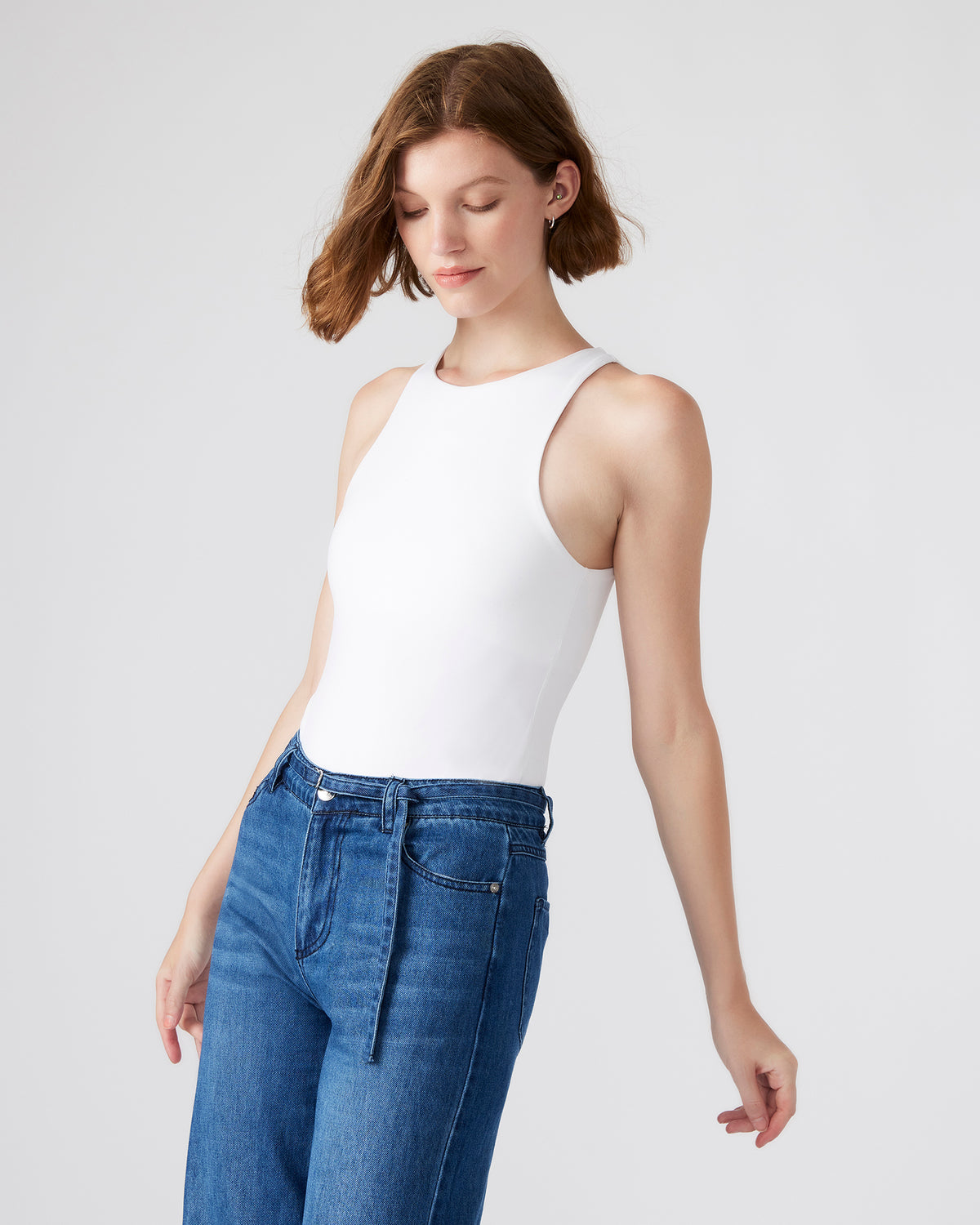 NICO White Women's Contour Stretch Bodysuit | Steve Madden Best Price