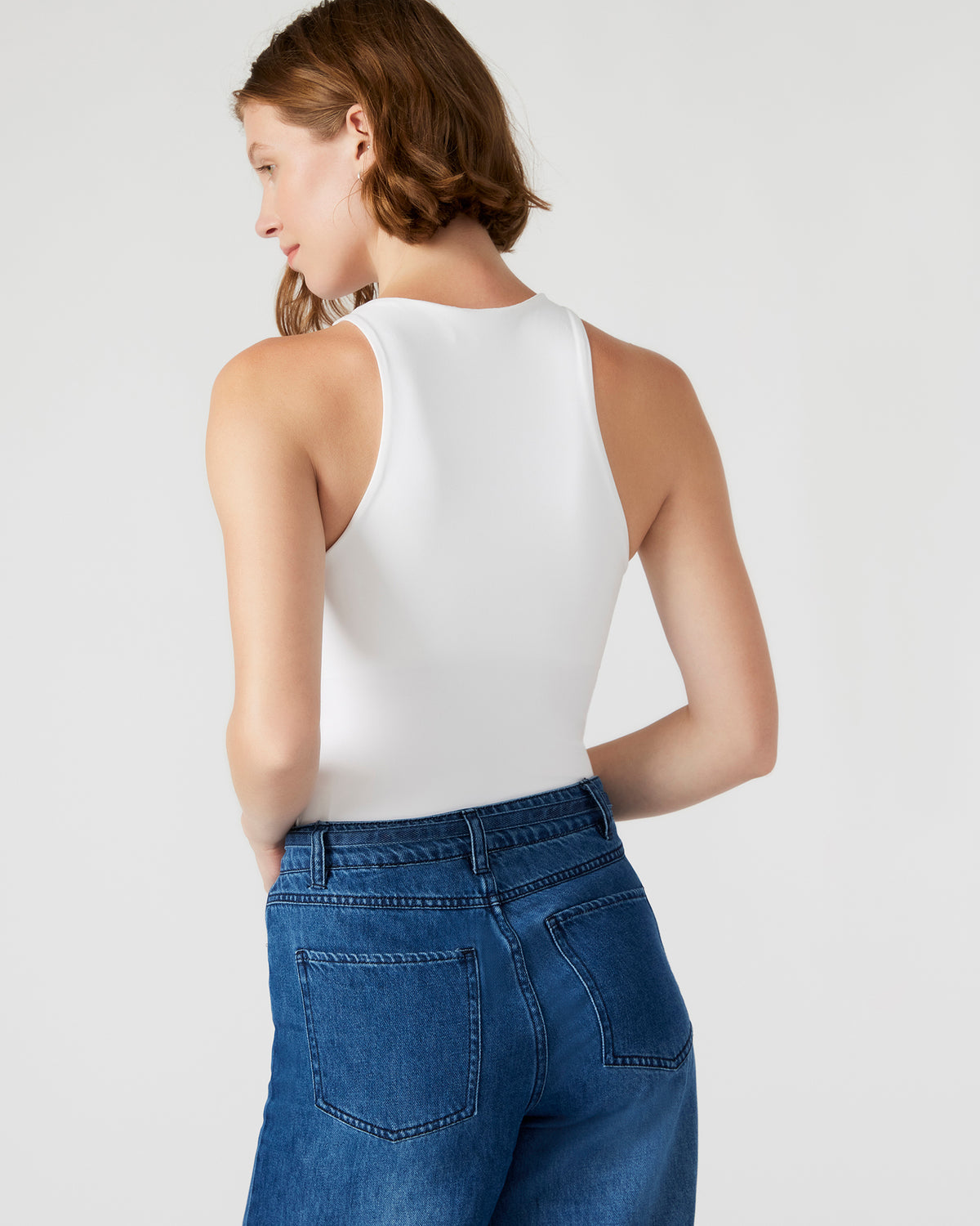 NICO White Women's Contour Stretch Bodysuit | Steve Madden Best Price