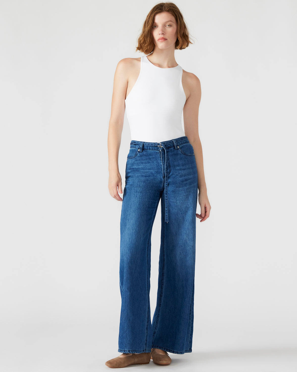 NICO White Women's Contour Stretch Bodysuit | Steve Madden Best Price