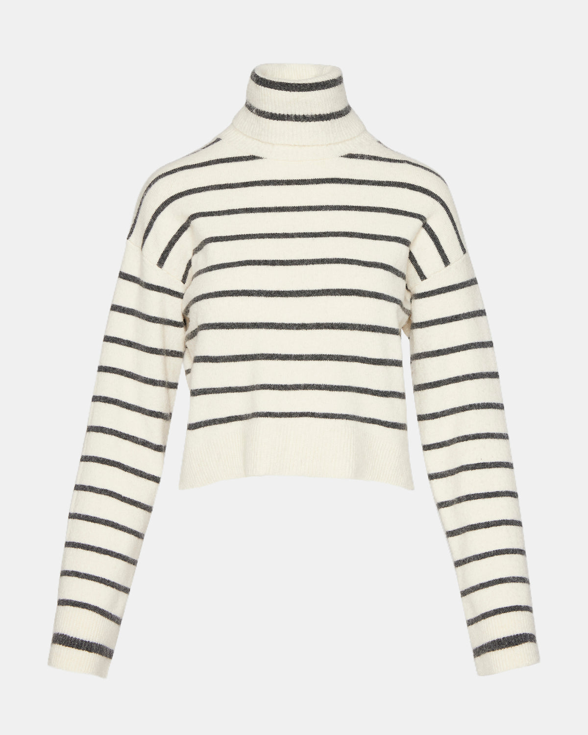 NARSHA Black/White Women's Turtleneck Stripe Sweater | Steve Madden Popular