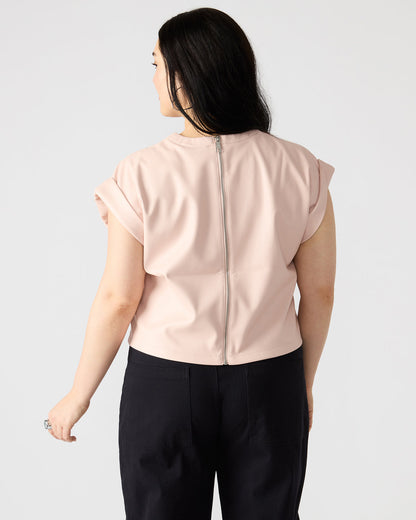 CAT Rose Women's Short-Sleeved Faux Leather Top | Steve Madden Best Price