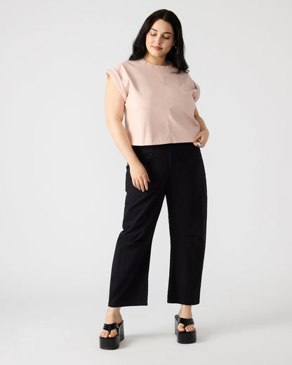 CAT Rose Women's Short-Sleeved Faux Leather Top | Steve Madden Best Price