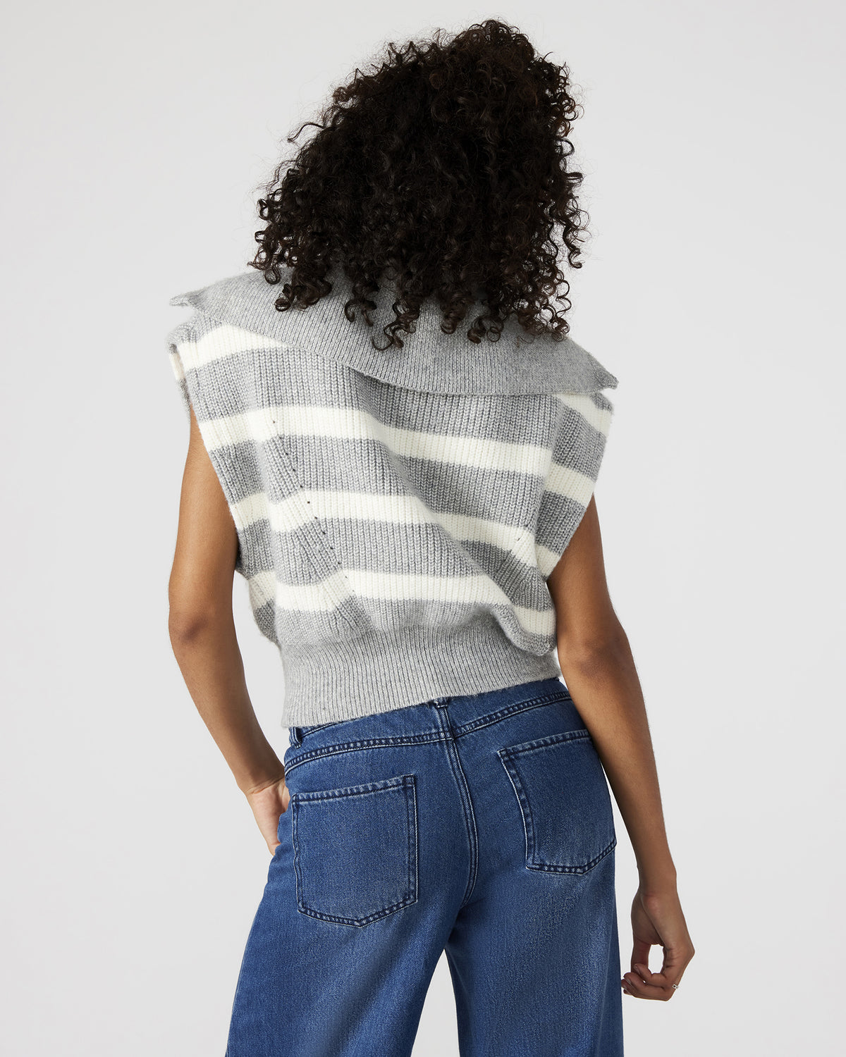 EASTON Sweater Grey | Sleeveless Hooded Sweater | Steve Madden Trusted