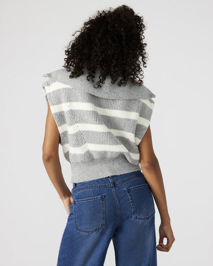 EASTON Sweater Grey | Sleeveless Hooded Sweater | Steve Madden Trusted
