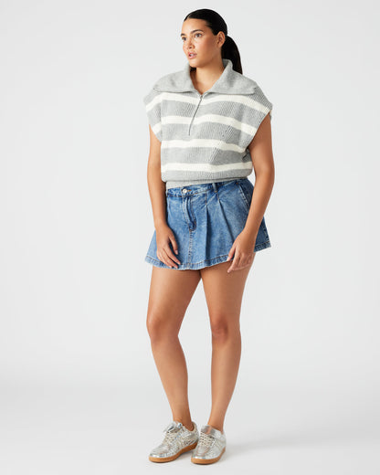 EASTON Sweater Grey | Sleeveless Hooded Sweater | Steve Madden Trusted