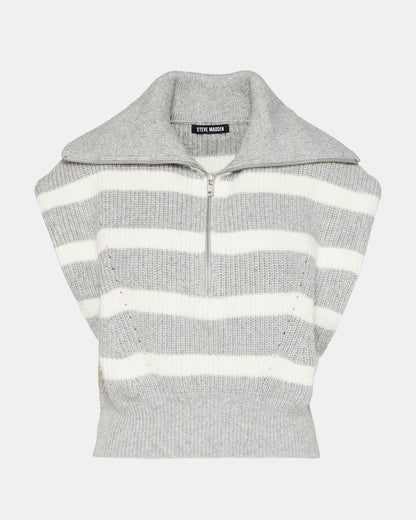 EASTON Sweater Grey | Sleeveless Hooded Sweater | Steve Madden Trusted