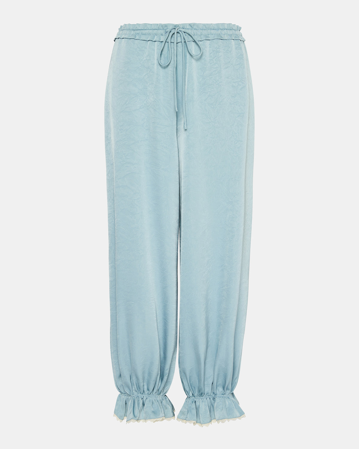 ROAN Dusty Blue Tie-Front Parachute Women's Pants | Steve Madden Smart Buy