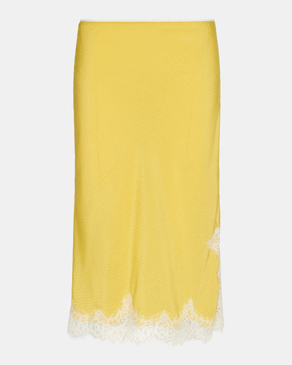 CINTHIA Golden Lime Lace Trime Women's Midi Skirt | Steve Madden Discount