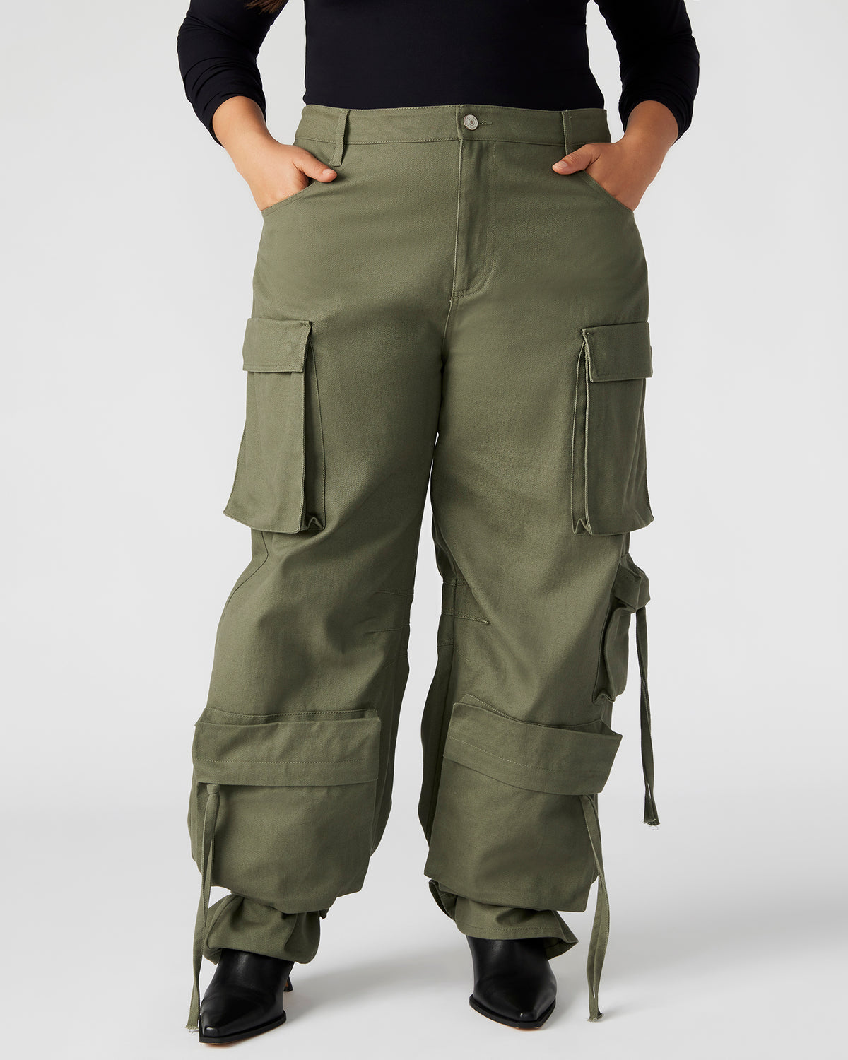 DUO Olive Women's Utility Cargo Pants | Steve Madden Special Offer
