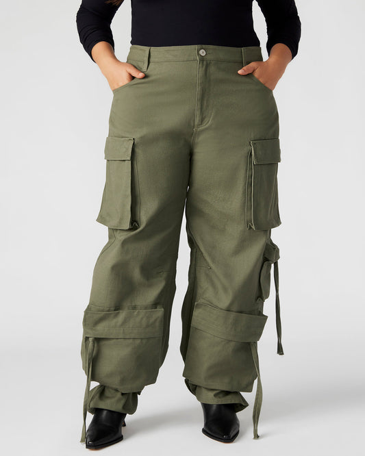 DUO Olive Women's Utility Cargo Pants | Steve Madden Special Offer