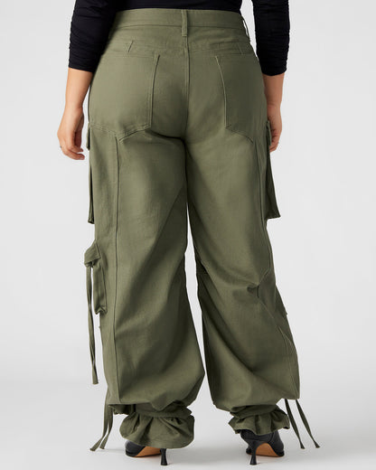 DUO Olive Women's Utility Cargo Pants | Steve Madden Special Offer