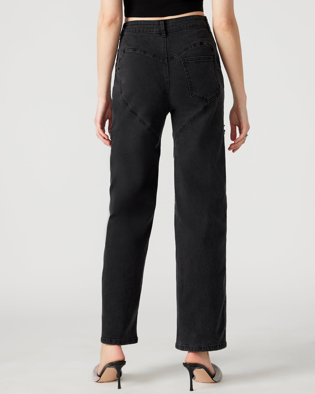 TAYLOR Jean Black Women's Cutout Jeans | Steve Madden Top Pick