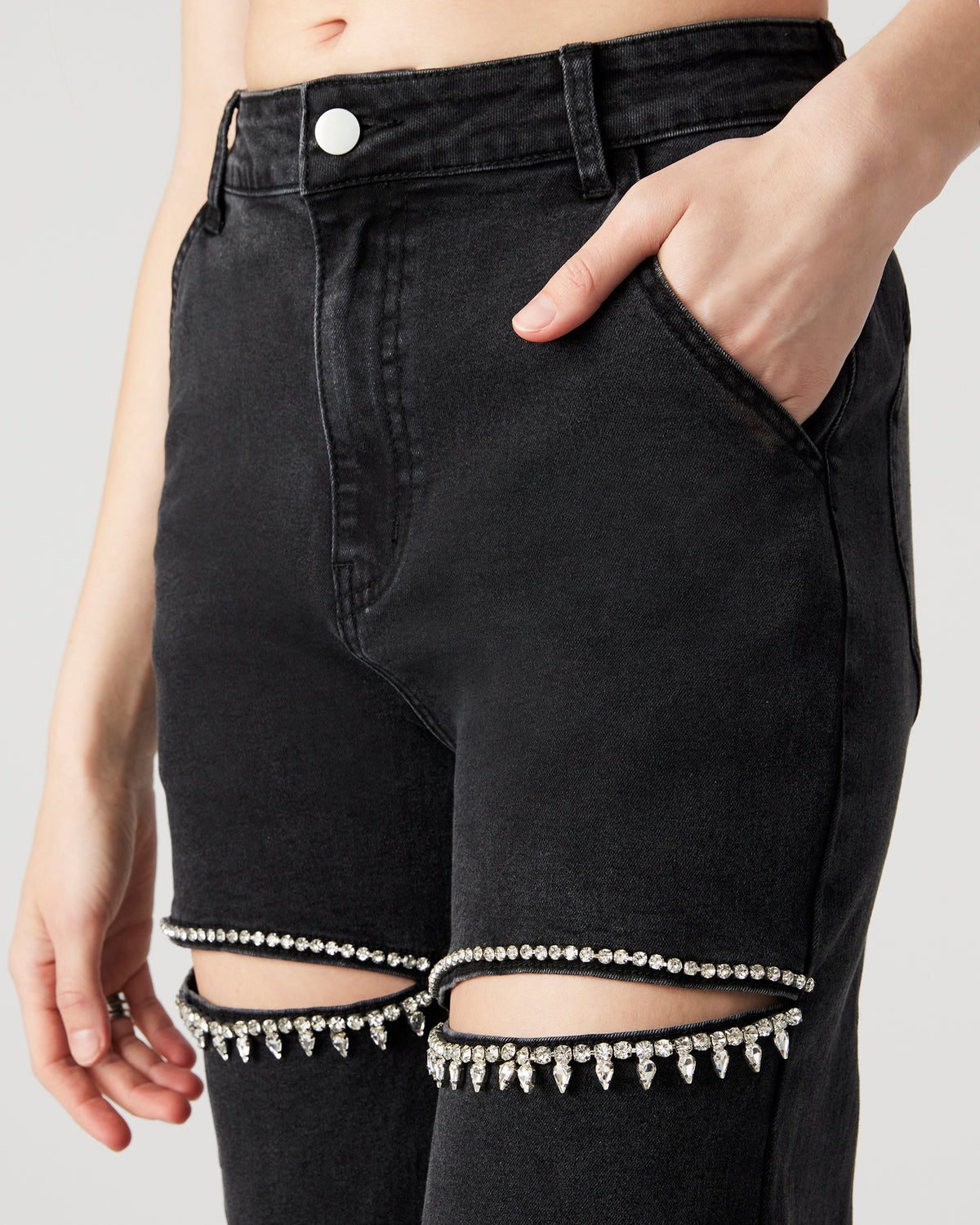 TAYLOR Jean Black Women's Cutout Jeans | Steve Madden Top Pick