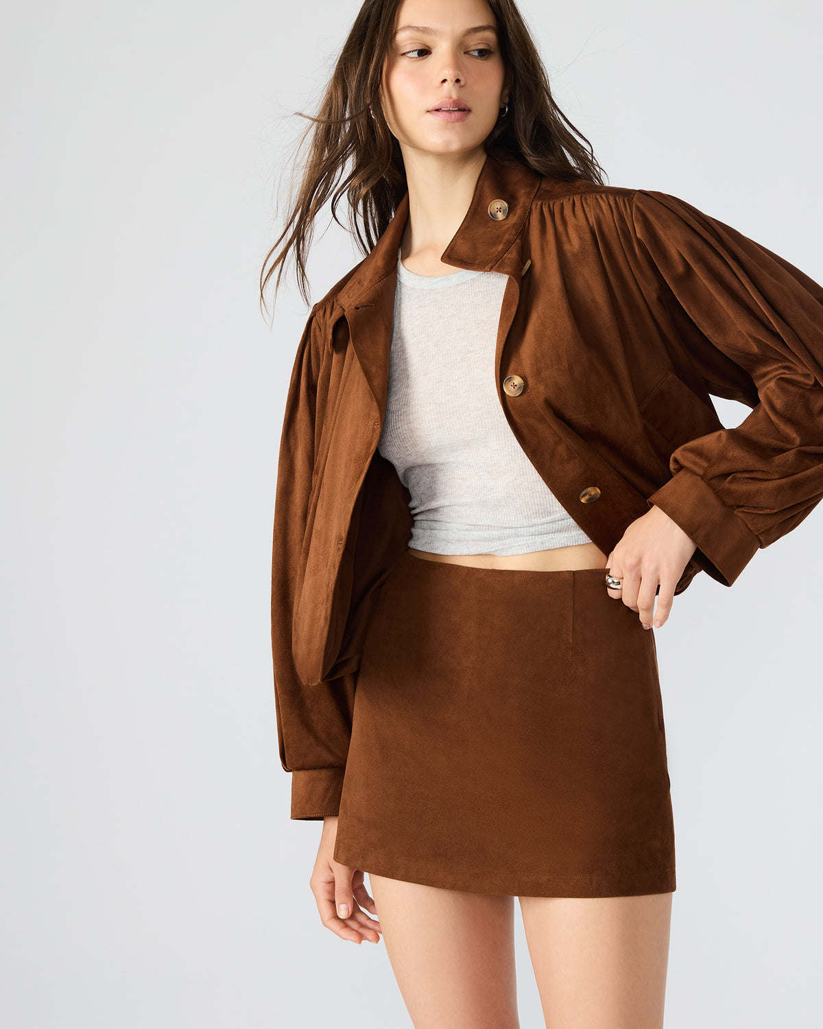 CINDI Skort Chicory Coffee Women's Mini Skort | Steve Madden Great Value