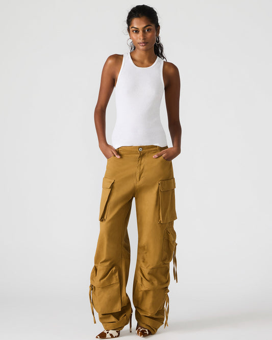 DUO Khaki Women's Utility Cargo Pants | Steve Madden Smart Buy