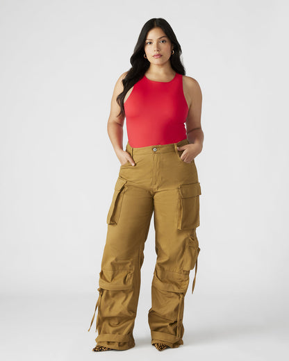 DUO Khaki Women's Utility Cargo Pants | Steve Madden Smart Buy