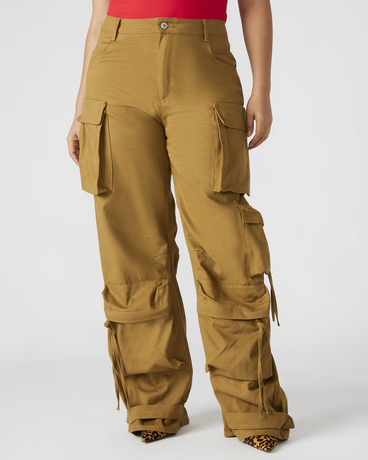 DUO Khaki Women's Utility Cargo Pants | Steve Madden Smart Buy