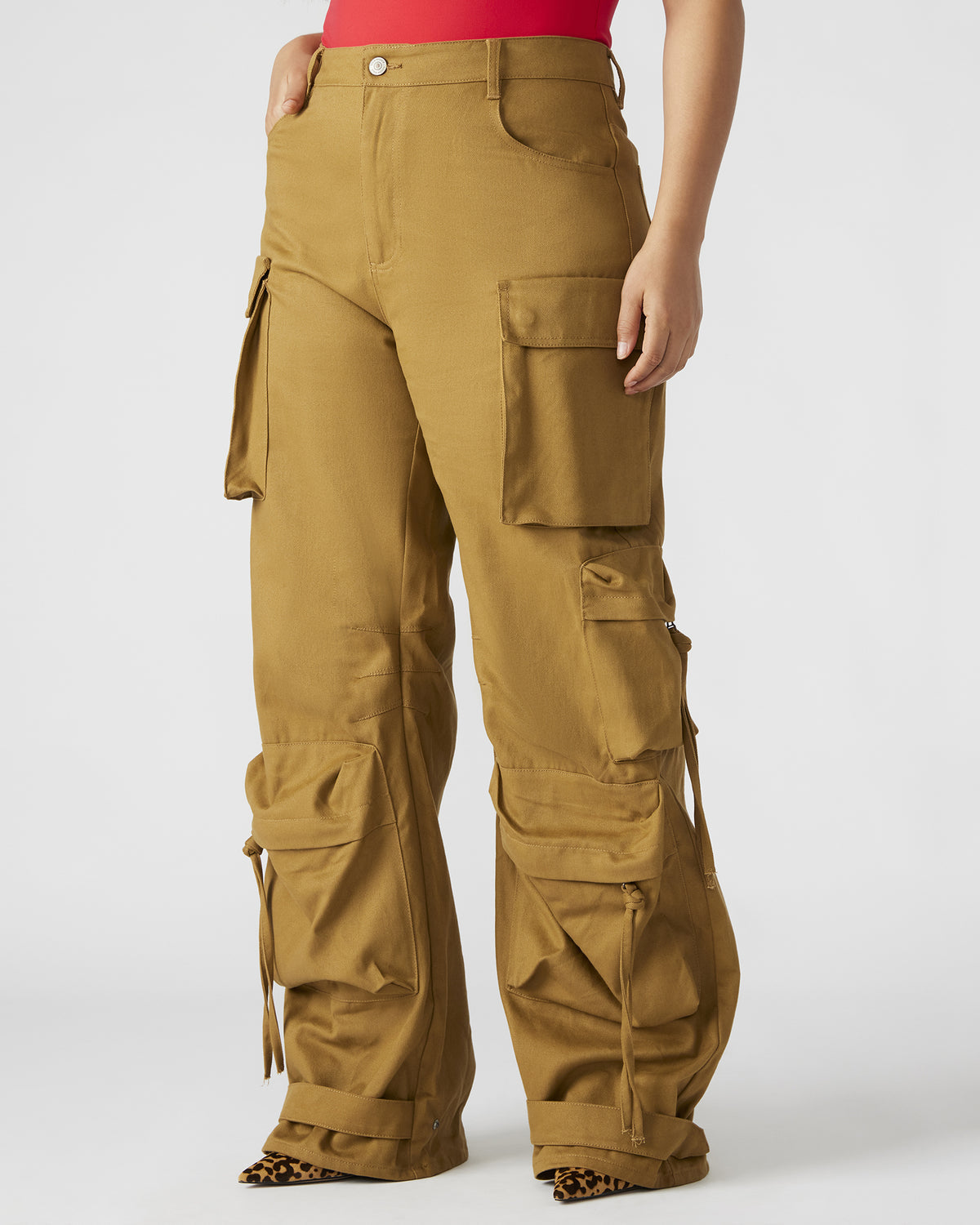DUO Khaki Women's Utility Cargo Pants | Steve Madden Smart Buy